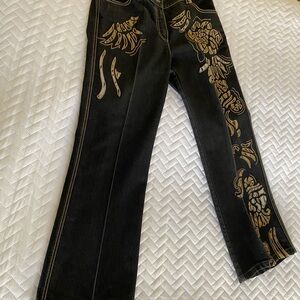 Escada Blue and Gold Detail Jeans size 36